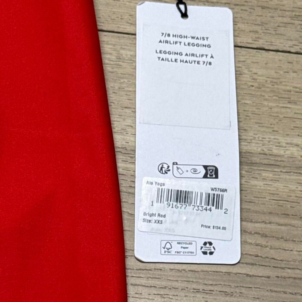 Alo-yoga Women's Red and Orange Leggings - Picture 5 of 6